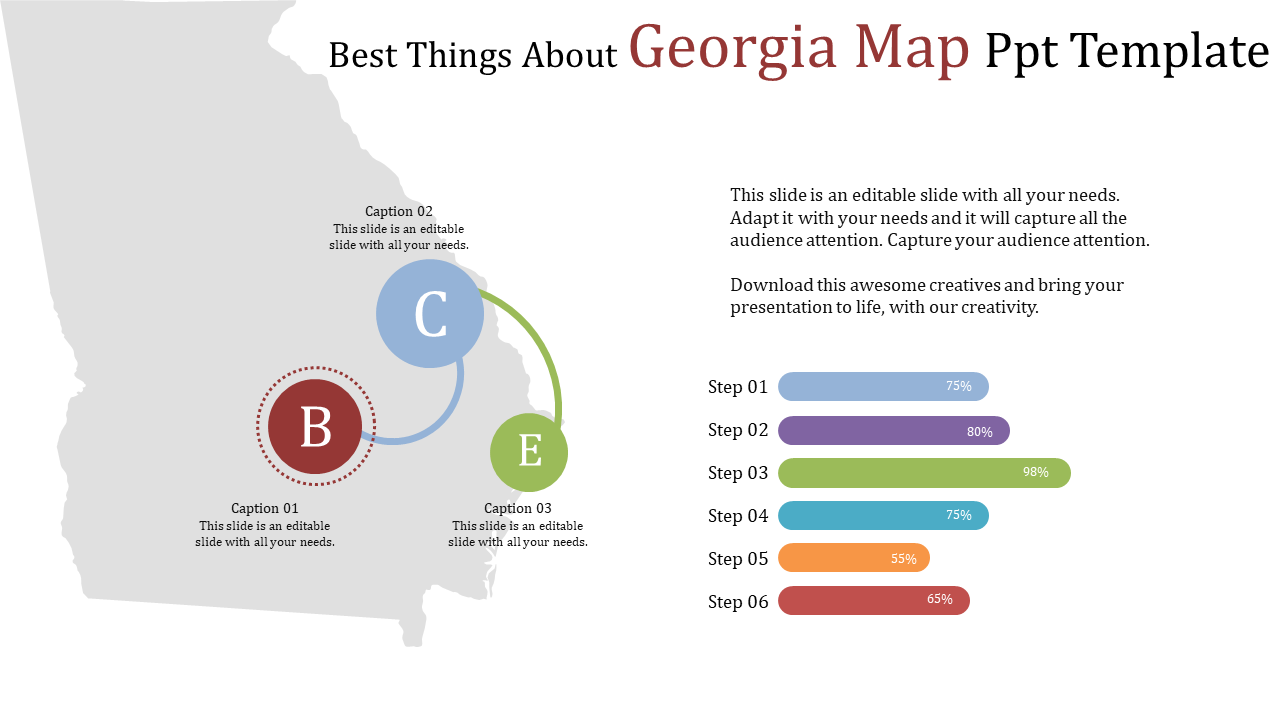 Amazing Georgia Map PPT Template Presentation